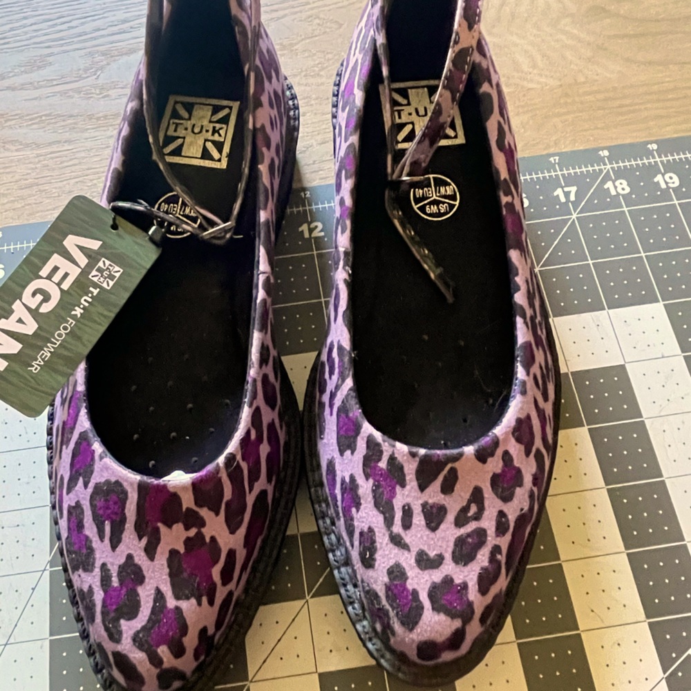 TUK ankle strap lavender creepers